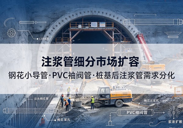 绿园注浆管细分市场扩容，隧道钢花小导管、PVC 袖阀管、桩基后注浆管需求分化